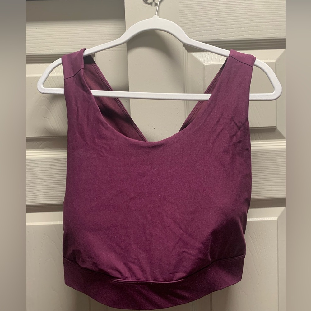 3x Fabletics sports bra in maroon